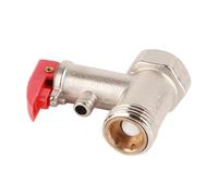 Brass Pressure Relief Check Valve, Plated, G1/2in, 0.9MPa, 45x60mm, with Anti Backflow Function for Electric Water Heaters