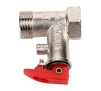 Brass Pressure Relief Valve 0.8Mpa G1/2 Inch Safety Valve with Red Handle for Electric Water Heater Bathroom Kitchen