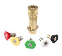 Brass Pressure Washer Adapter for Karcher with 14 Connector and 5 Nozzles, Compatible with K Series K2 K3 K4 K5 K6
