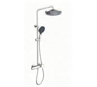 Brass Pressurized Hot and Cold Waterfall Shower in The Bathroom, Nickel Brushed Brush