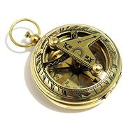 Brass Push Button Direction Sundial Compass - Pocket Sundial Compass Rustic Vintage Home Decor Gifts