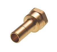 Brass Push-FIT Adapting Female Coupler 15MM X 1/2", Suitable for Drinking Water, Suitable for Water Systems, Suitable for Hard & Soft Water Areas, 1 in Pack