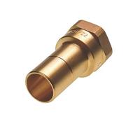 Brass Push-FIT Adapting Female Coupler 22MM X 3/4", Suitable for Drinking Water, Suitable for Water Systems, Suitable for Hard & Soft Water Areas, 1 in Pack
