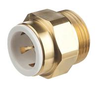 Brass Push-FIT Adapting Male Pipe Fitting Adaptor 22MM X 1", Suitable for Drinking Water, Suitable for Water Systems, Suitable for Hard & Soft Water Areas, 1 in Pack