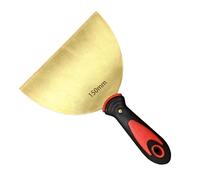 Brass Putty Knife, Wallpaper Scrapers, 1.5mm Thick Paint Scraper with Rubber Handle, Drywall Tool for Wood,25mm（1"）to 150mm（6")(150mm(5.91inch))