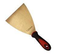 Brass Putty Knife, Wallpaper Scrapers, 1.5mm Thick Paint Scraper with Rubber Handle, Drywall Tool for Wood,25mm（1"）to 150mm（6")(125mm(4.92inch))