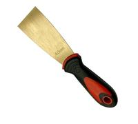 Brass Putty Knife, Wallpaper Scrapers, 1.5mm Thick Paint Scraper with Rubber Handle, Drywall Tool for Wood,25mm（1"）to 150mm（6")(40mm(1.57inch))
