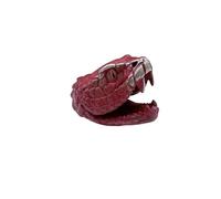 Brass Python Snake Head Model EDC Beads Pendant Jewelry Making Supplies,Personality DIY Outdoors Tools Paracord Beads Charm Lanyard Hand-Woven Accessories (red)