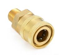 Brass Quick Connect Coupler with 1/4 Inch Male NPT Thread for Reliable Connection in High-Pressure Systems