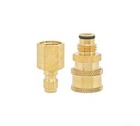 Brass Quick Connect Fitting for High Pressure Car Washer, Leak-Proof Copper Adapter with Rubber Seal, Secure Threaded Connector for Cleaning Machine(A)