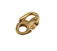 Brass Quick Release Shackle, 4.8cm Navy Snap Hook for Bag Straps Keychains Gear, Polished Gold Tone Metal Clasp for DIY Crafts Repairs