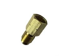 Brass R32 LeftHand Thread Adapter 1/4 SAE Female to 1/4 SAE Male Thread for R454ABC Refrigeration HVAC Systems