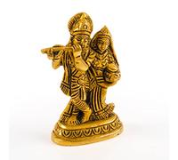 Brass Radha Krishna Pooja Murti Idol Statue God Spiritual Lord Sculpture Indian Religious Antique Statue Décor for Home Temple Puja Decoration Festivals Diwali Grah Pravesh and Gifting (Radha Krishna)