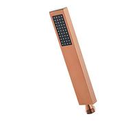 Brass Rainfall Handheld Shower Head - Square Design Single Spray Mode Silicone Nozzle G 1/2" Connector Ideal for Bathroom Upgrade & Luxury Spa Experience