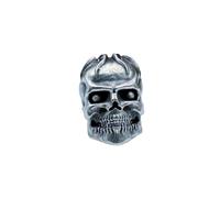 Brass Rampage Skull Head Model EDC Beads Pendant Jewelry Making Supplies,Personality DIY Outdoors Tools Paracord Beads Charm Lanyard Hand-Woven Accessories, M, Brass, No Gemstone