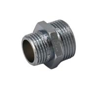 Brass Reducing Nipple 3/4 Inch x 1/2 Inch Male Thread, Chrome-Plated, AG x AG Double Nipple, Reduced, Chrome Thread Fitting, Male Thread Brass Fitting, Screw Connection