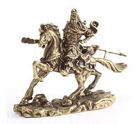 Brass Riding Guan Gong Desk Decoration Bronze God of Wealth Guan Erye Buddha Statue Copper Office Buddhism Mininature Figurines