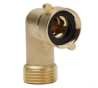 Brass Right Angle Elbow Fitting for RV Water Hose Systems Compatible with For Camco Trailer and Standard Travel Camper Inlets