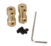 Brass Rigid Motor Shafta, Pack of 2 M3 Brass Motor Coupler 20mm x 9mm Golden for 2-5mm Shafts(2.3mm to 3mm)