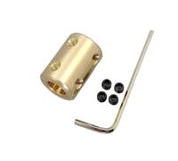 Brass Rigid Motor Shafta, Pack of 5 Brass Shaft Coupler Sleeve Adapter Multiple Sizes(6.35mm x 8mm)