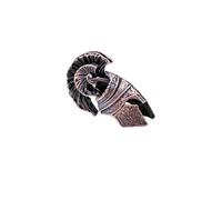 Brass Roman Warrior Darkness Spartan Warrior Helmet EDC Beads Pendant Jewelry Making Supplies,Personality DIY Outdoors Tools Paracord Beads Charm Lanyard Hand-Woven Accessories, M, Brass, No Gemstone