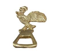 Brass Rooster Bottle Opener - Handcrafted Beer Opener for Men - Unique Rooster-Shaped Opener - Quirky Housewarming Gifting - Gold Finish - 12 cm Rustic Farmhouse Bar Accessory
