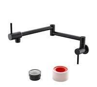 Brass Rotatable Only for Cold Water Folding Stretchable Wall MountWith Double Joint Swing Arm Single Hole Two Handles