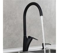 Brass ° Rotation Faucet Deck Mounted hot and Cold Water Single Handle faucets Commercial Kitchen Sink taps,Black Economic