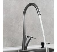 Brass ° Rotation Faucet Deck Mounted hot and Cold Water Single Handle faucets Commercial Kitchen Sink taps,Black Economic