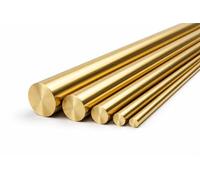 Brass Round bar solid brass rod in diamaters 1/8", 5mm, 6mm, 8mm, 10mm, 12mm, 16mm, 18mm, 20mm, 25mm, 30mm, 38mm, 50mm and all lengths cz121 brass rod (10mm x 100mm)