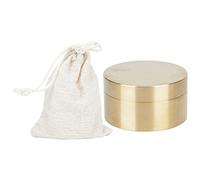 Brass Round Box, Pure Copper Outdoor Container Metal Jewelry Storage Sealed Brass Small Boxes (Large Size)