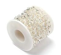 Brass Round Link Chains Craft Strings, 33ft Roll, 8-10x1mm for DIY Projects and Jewelry Making