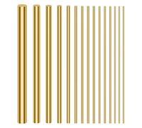 Brass Round Rods Bar Lathe Bar Stock Assorted, Length 500mm Diameter 1-8Mm Assortment Kit for DIY Craft Tool, Handle Pin,42 Pieces(15 Pieces)