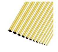 Brass Round Tube 1pcs DIY Brass Tube Round Diameter Length 200mm 300mm 500mm Seamless Pipe Model Making Rod Cutting Tool(200mm,OD 10 x ID 7mm)