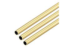 Brass Round Tube 300mm Length 6.5mm OD 0.5mm Wall Thickness Seamless Straight Pipe Pipe Tubes 3 Pcs