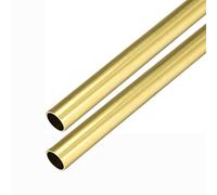 Brass Round Tube， Pipe Hollow Straight Hard State 8.5mm OD 0. Wall Thickness 500mm Length 2pcs(8mm*0.2mm*500mm)