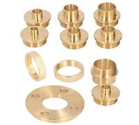 Brass Router Bushing Set, 11Pcs Router Template Guide Set Brass Template Router Guides Kit with Lock Nut Adapter for Router Accessory