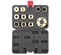 Brass Router Template Guide Kit 11 Piece Set with Lock Nut Adapter