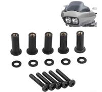 Brass Rubber Well Nuts M5 for Windscreen Fairing | M5x0.8mm thread, black oxide finish, rust resistant, fits windshields, fairings, and bumpers