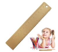 Brass Ruler 15cm - Retro Metal Scale, Wavy Edge Drawing Template, Gold Bookmark Pointer | Precision Measuring Instrument for Sketching, , Pattern Cutting