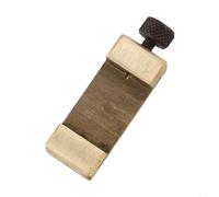 Brass Ruler Positioning Block for Woodworking, Compact and Ergonomic Design for Steel Rulers, Measuring Tool for Contractors and Hobbyists