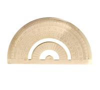 Brass Ruler, Retro Math Geometry Accurate Measurement Tool for School, Office, Workshop and Home, Golden (Protractor)