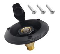 Brass RV City Water Fill Inlet Flange Check Valve with 3/4" NH Female to 1/2" NPT Mount for Camper, Trailer and Marine Water Systems