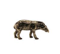Brass Sacred Beast Dream Tapir Miniature Figurines,Bronze Animal Statue Sculpture Crafts Collection Desktop Ornament Home Sand Table Decor Accessories Study Paperweight,
