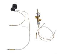 Brass Safety Control Valve with Thermocouple & Tilt Switch Kit for Outdoor Propane Patio Heaters, Fire Pits, and Gas Grills - 5-Piece Replacement Set