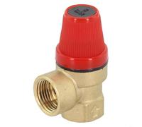 Brass Safety Valve, 1/2 Inch Diaphragm Pressure Relief Valve for Heating Systems, 3-6 Bar Auto Drain, Alloy(6bar)