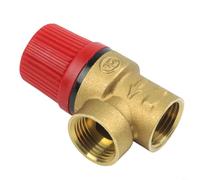 Brass Safety Valve, 1/2 Inch Diaphragm Pressure Relief Valve for Heating Systems, 3-6 Bar Auto Drain, Alloy(3bar)