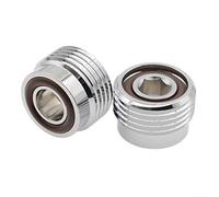 Brass Scuba Tank Valve Adapter G5/8 Thread Converts Din Cylinder To For Yoke Regulator System Featuring Rust Resistant Chrome Plating And Weatherproof Seals For Divers Silver 23x16mm(2Pcs)