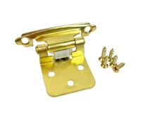 Brass Self-Closing Cabinet Hinges, 38 Inset Face Frame Door Hinge with Quiet Close, 6 Pack Black Gold