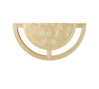 Brass Semi-Circular Furniture Handle Pulls, Retro Antique Style Drawer Knobs for Closet Doors, Wardrobes, Cabinets, and Dressing Tables - 4 Pieces